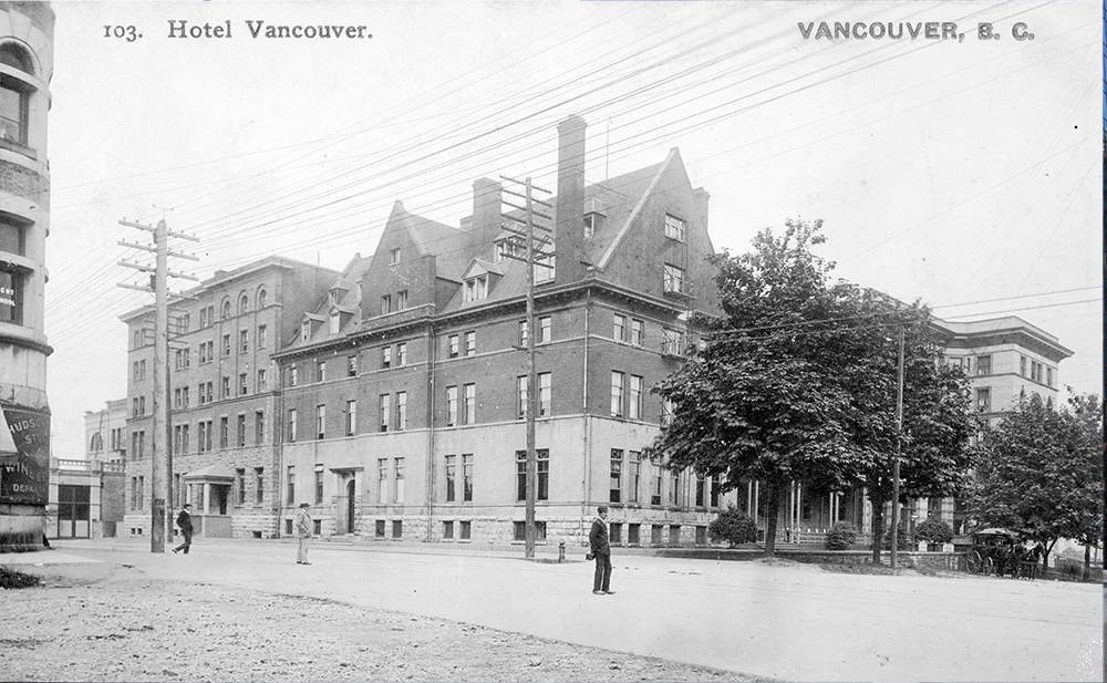 1904: The first Hotel Vancouver built by the CPR. (Vancouver Archives)