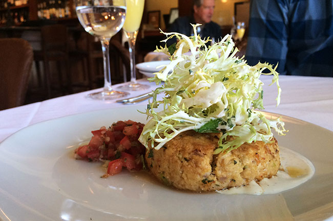 Crab cake (Jess Fleming / Daily Hive)