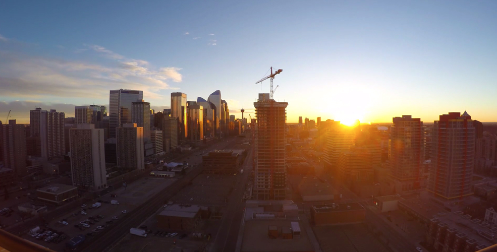 Beautiful time lapse video of a spring sunrise in Calgary