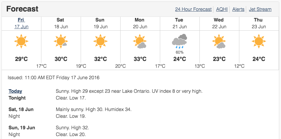 Toronto Hot Weekend