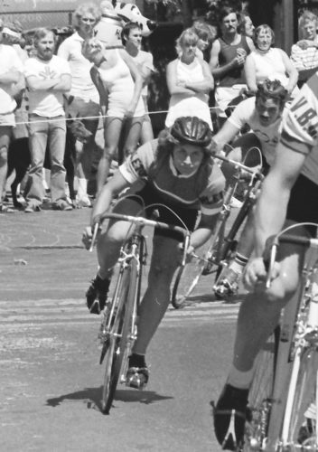 The great Dawne Deeley on her way to finishing as top woman in the 1979 Gastown Grand Prix. (Photo by Lorne Atkinson)