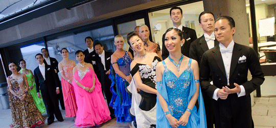 Dancers in Robson Square (DanceSport BC)