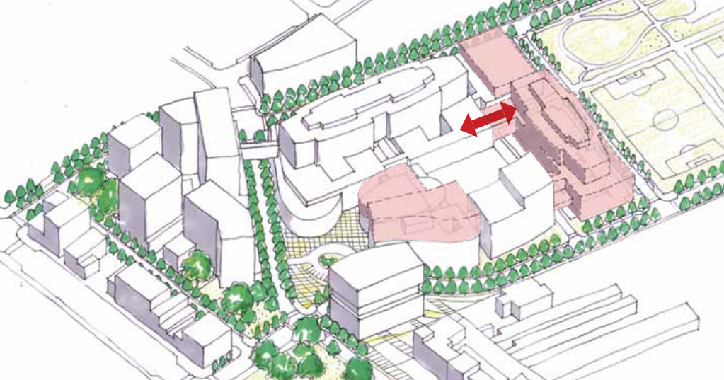 Two concepts considered for new St. Paul's Hospital at False Creek Flats
