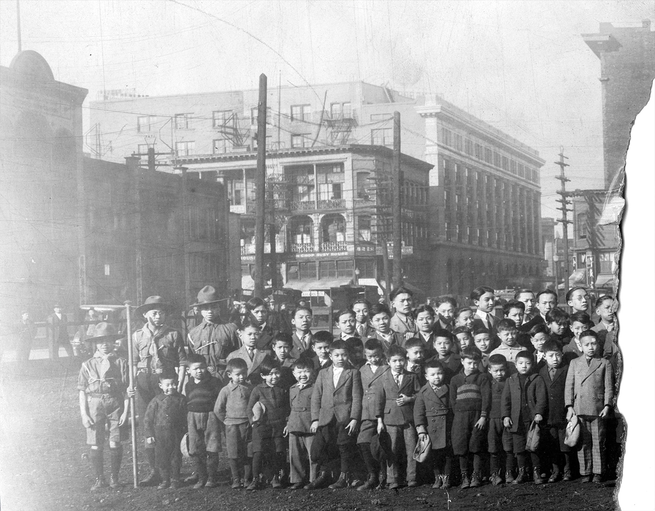 1920: A class of Chinese boys is posing for a photo. (Vancouver Archives)