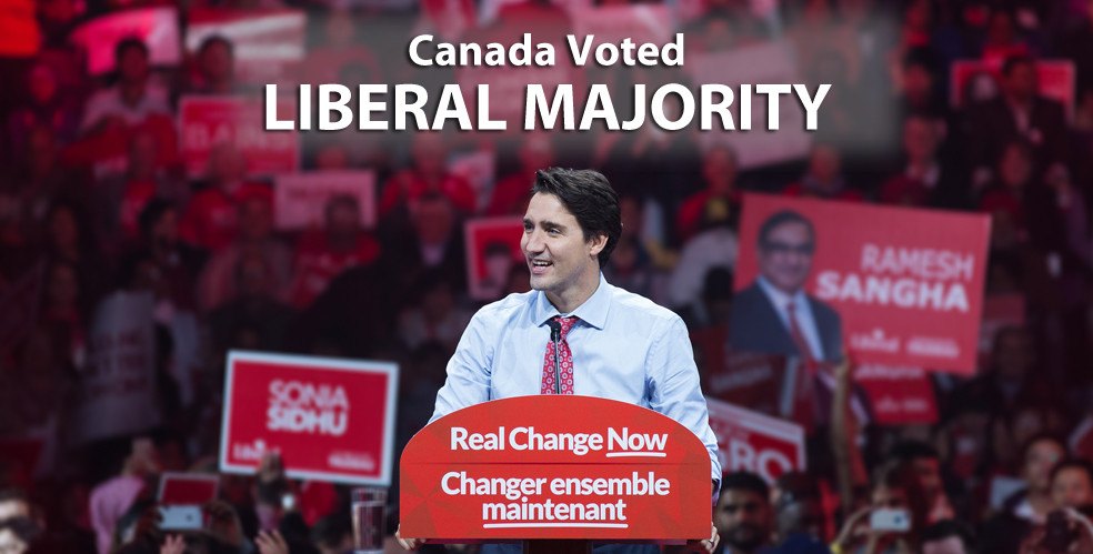 Justin Trudeau's Liberals win majority government, historic night for Canada