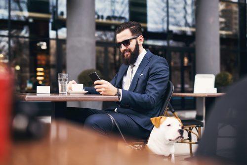 Guy with dog