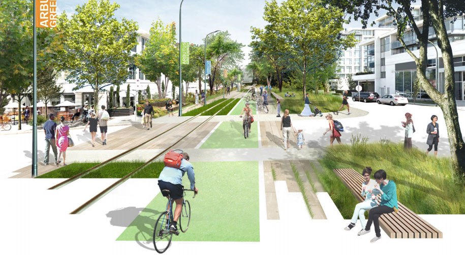 A rendering of one possible final design for the future Arbutus Greenway (City of Vancouver)