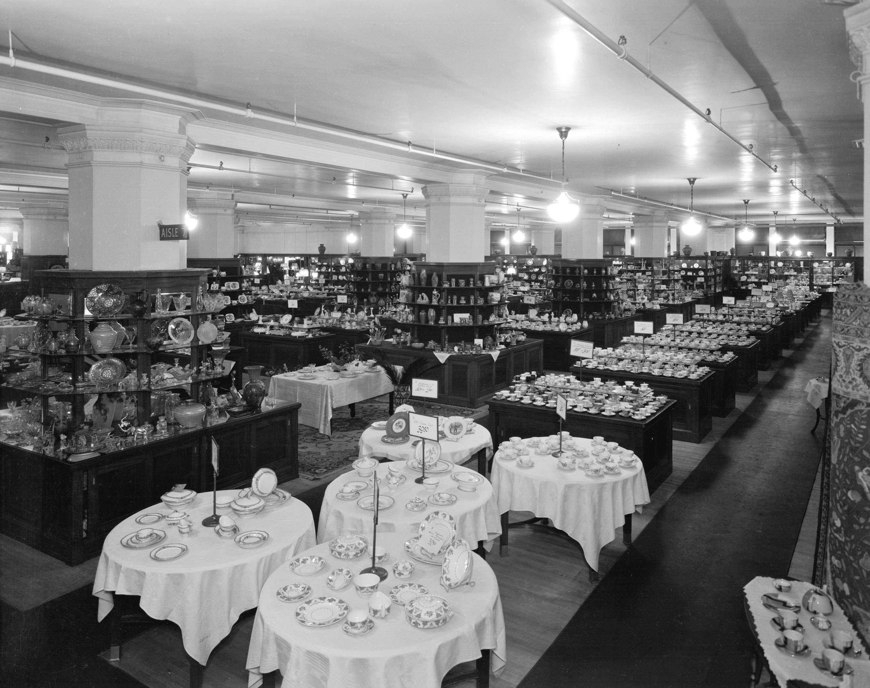 The china department at Hudson's Bay in 1931 (Stuart Thomson/HBC)