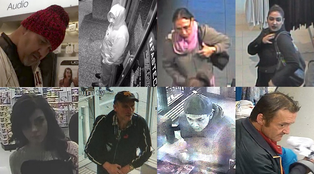 Langley RCMP seek public's help with 7 shoplifting cases