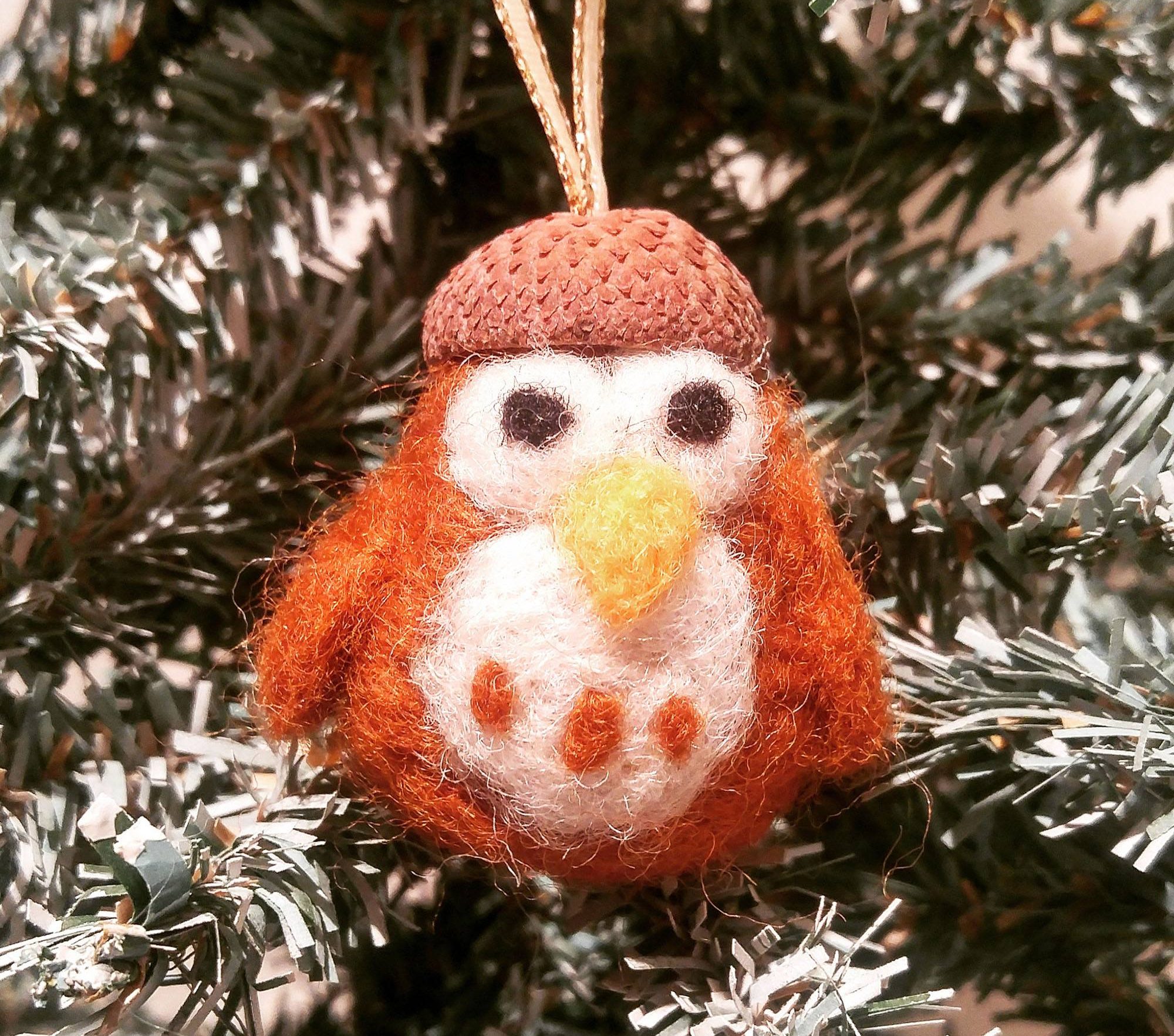 An owl created with needle felting (Homestead Junction)