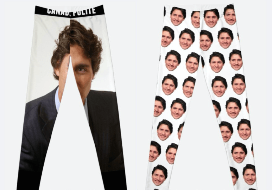 Holiday gift alert: You can now buy leggings with Justin Trudeau's face on them