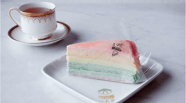 millie rainbow crepe cakes