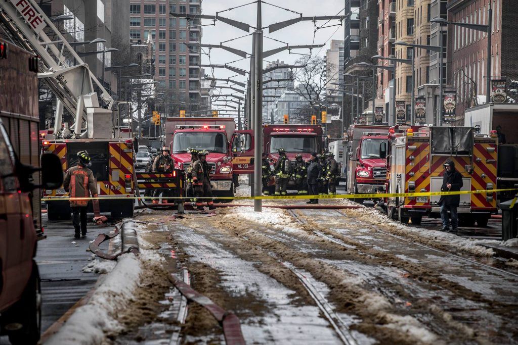 Toronto Fire Fighters Yonge and St. Clair Fire