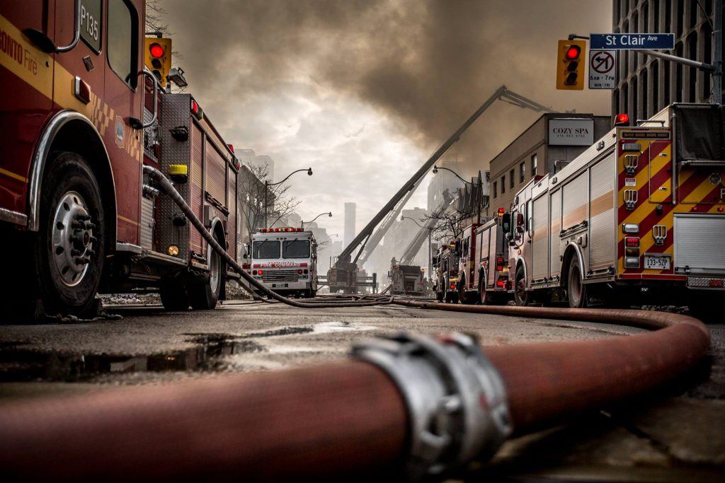 Toronto Fire Fighters Yonge and St. Clair Fire