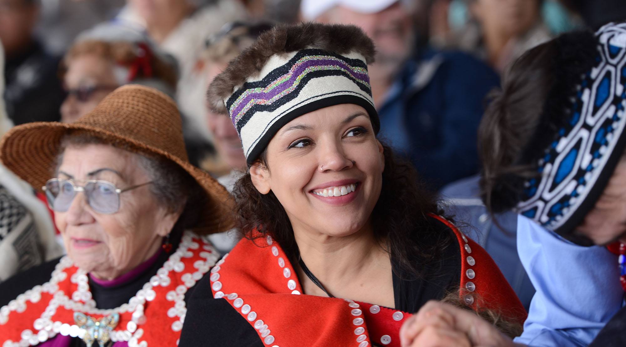 People at the Reconciliation Pole installation ceremony (Paul Joseph UBC)