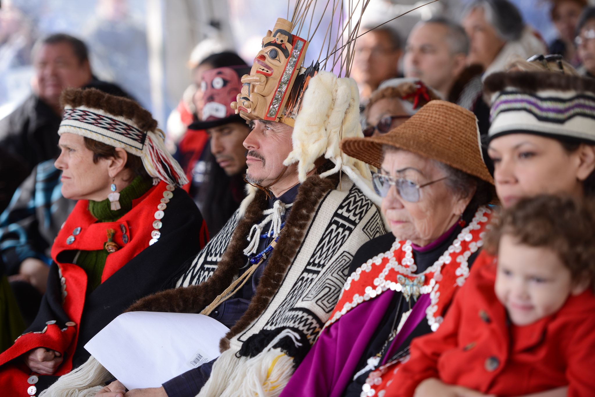 The Reconciliation Pole installation ceremony at UBC (Paul Joseph/UBC)