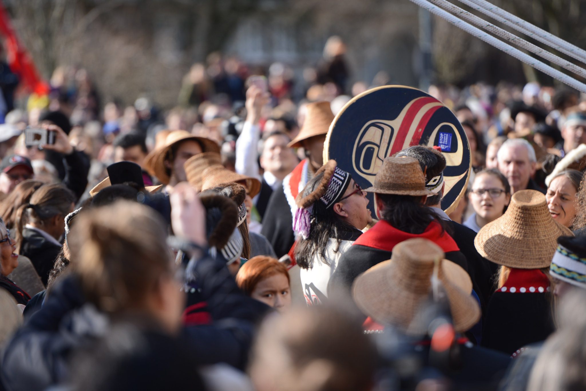 The Reconciliation Pole installation ceremony at UBC (Paul Joseph/UBC)