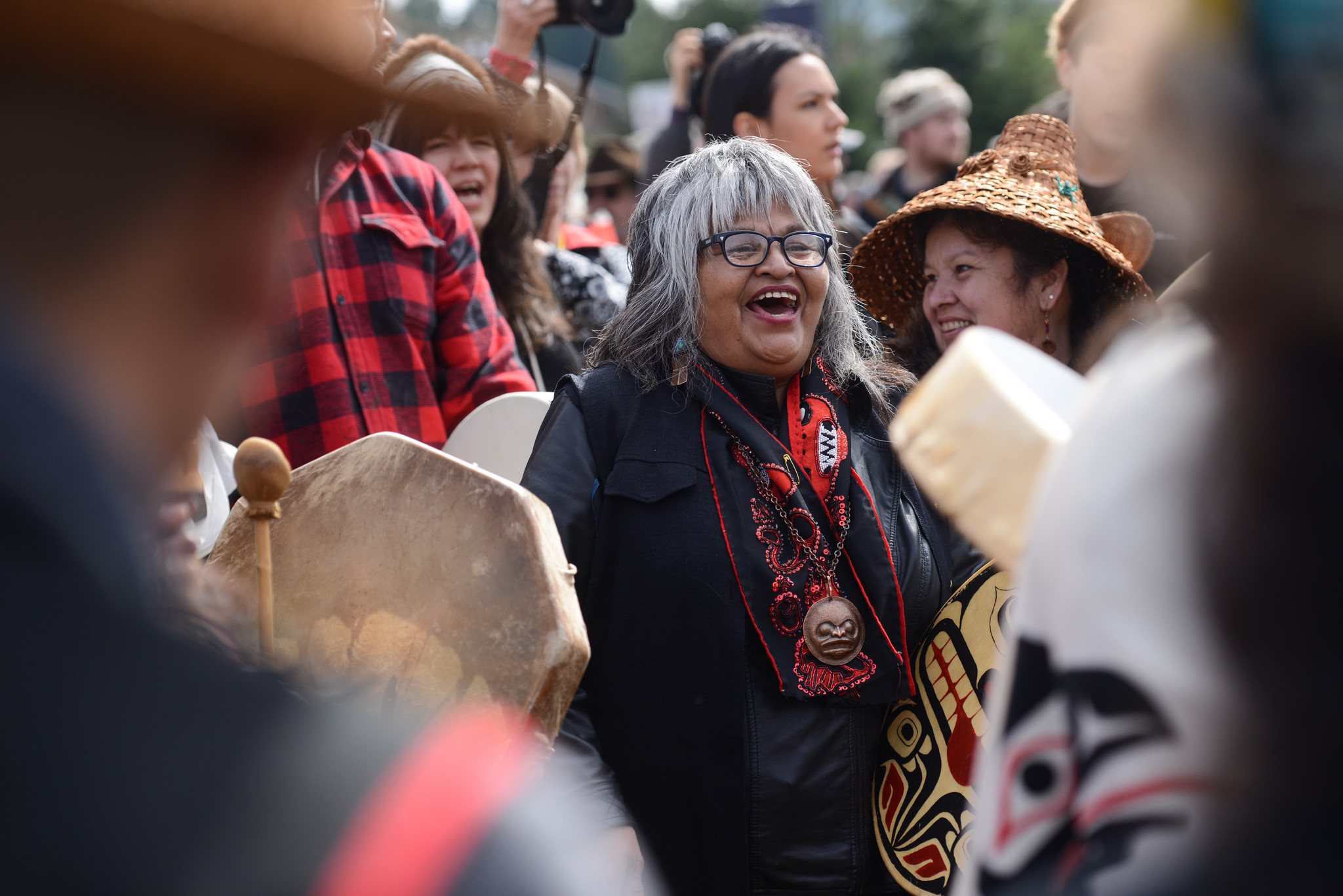 The Reconciliation Pole installation ceremony at UBC (Paul Joseph/UBC)