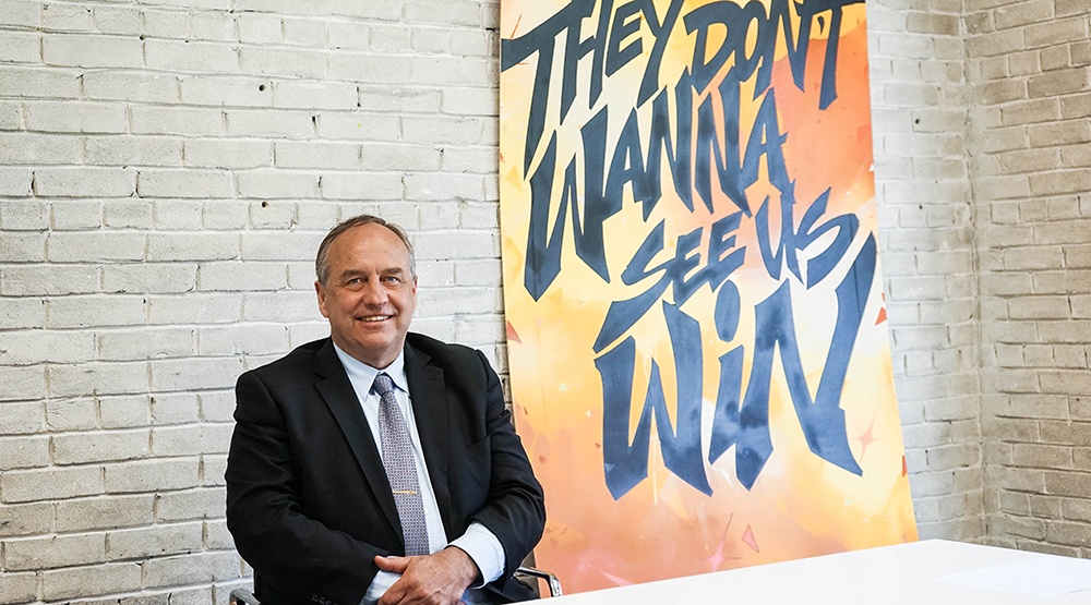 BC Greens leader Andrew Weaver at Daily Hive (Caley Dimmock/Daily Hive)