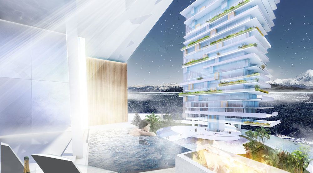 Tropically-inspired mountaintop resort envisioned for Vancouver Island