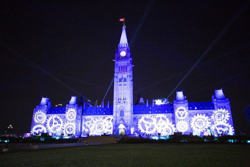 Sound and Light Show on Parliament Hill/ flikr