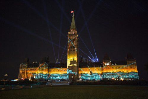 Sound and Light Show on Parliament Hill/ flikr