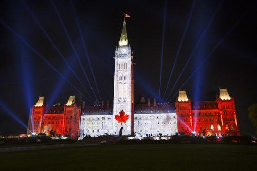 Sound and Light Show on Parliament Hill/ flikr