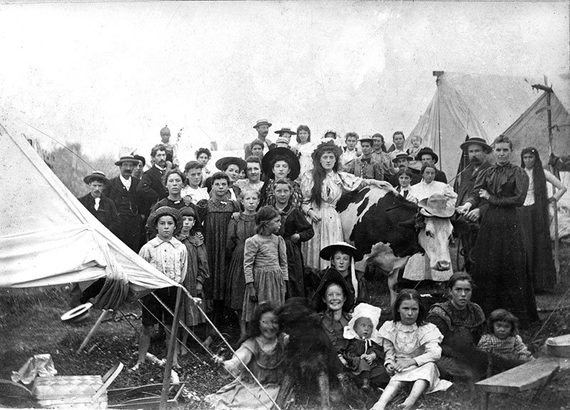 Group from Mt Pleasant at Greer’s Beach, 1896. City of Vancouver Archives #Be P98.