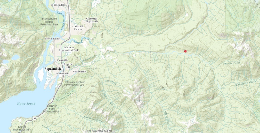 New wildfire burning east of Squamish