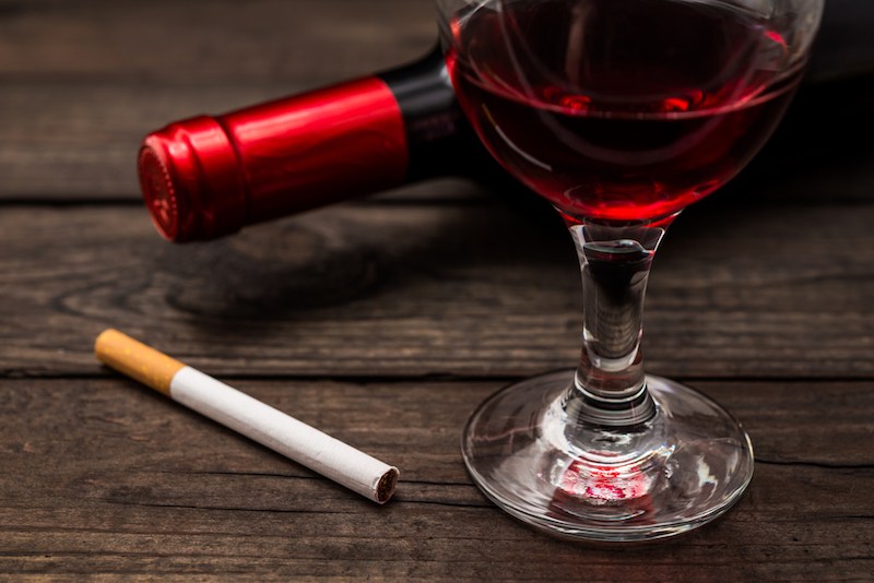 wine and cigarettes