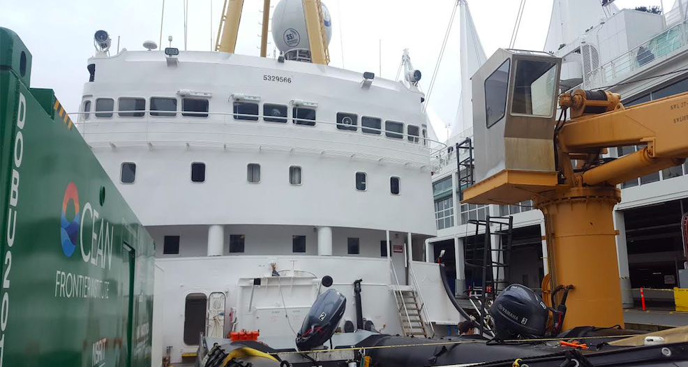 On the deck of the Polar Prince Icebreaker (Eric Zimmer / Daily Hive)