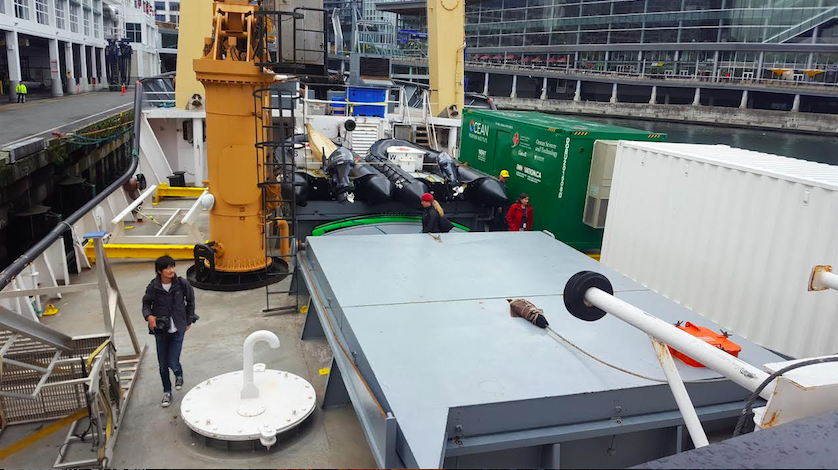 On the deck of the Polar Prince Icebreaker (Eric Zimmer / Daily Hive)