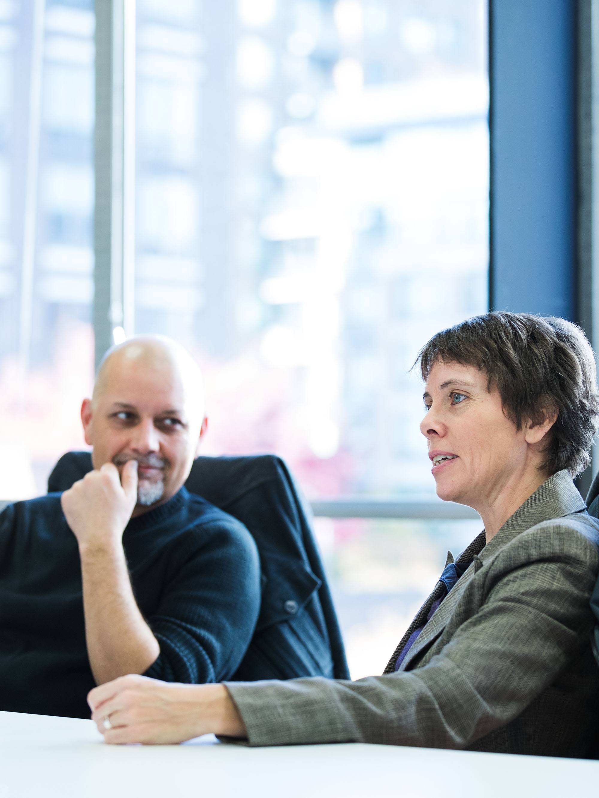 BC Green MLAs Adam Olsen and Sonia Furstenau at Daily Hive (Chris Carr/Colony Digital)