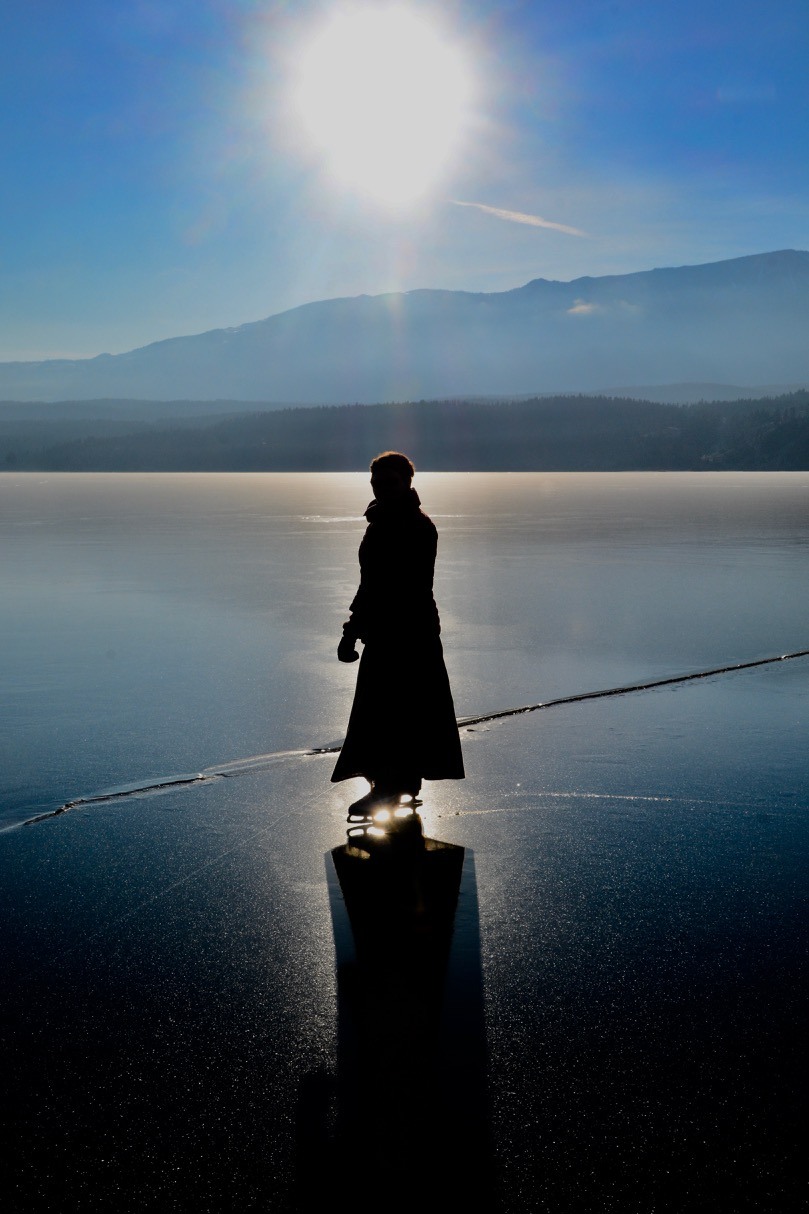 Skating on Windermere Lake (Larry Halverson)