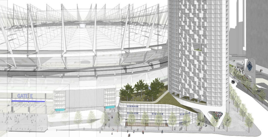 Revised design for landmark skyscraper proposed for BC Place Stadium