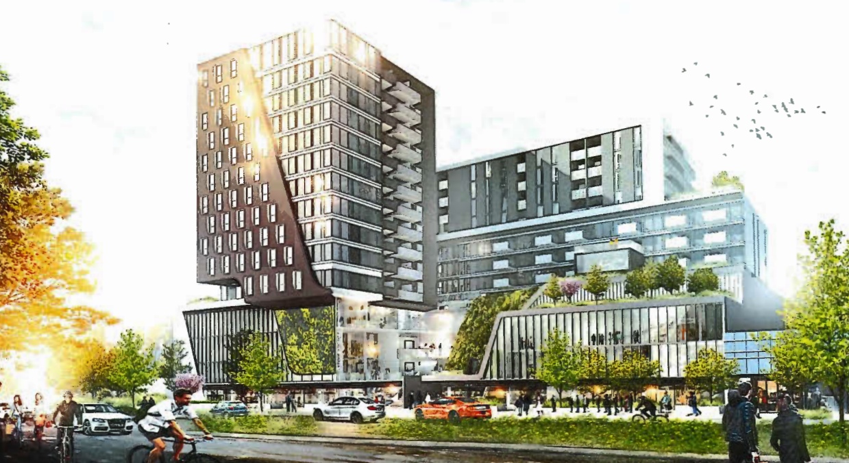 2 residential buildings proposed for No. 3 Road at Brighouse Village in Richmond