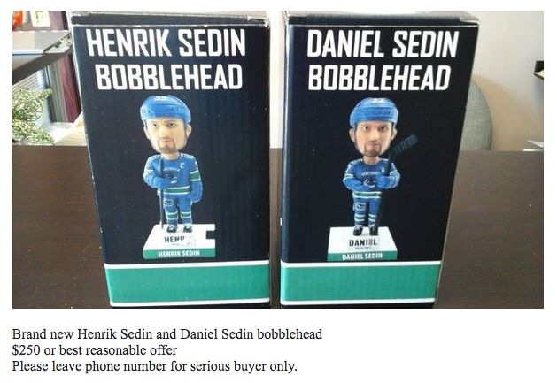 sedin bobblehead