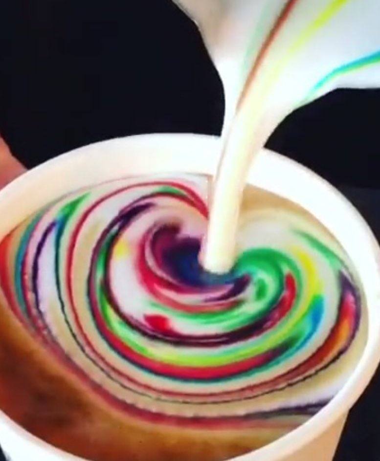 rainbow latte