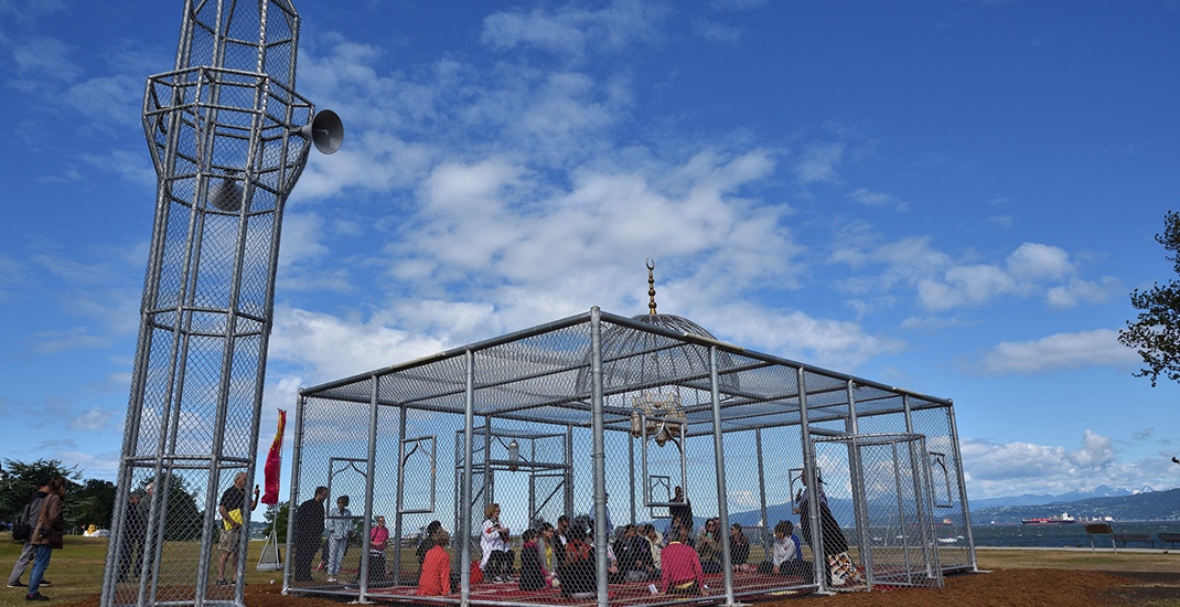 New chain-link mosque public art unveiled in Vancouver (PHOTOS)