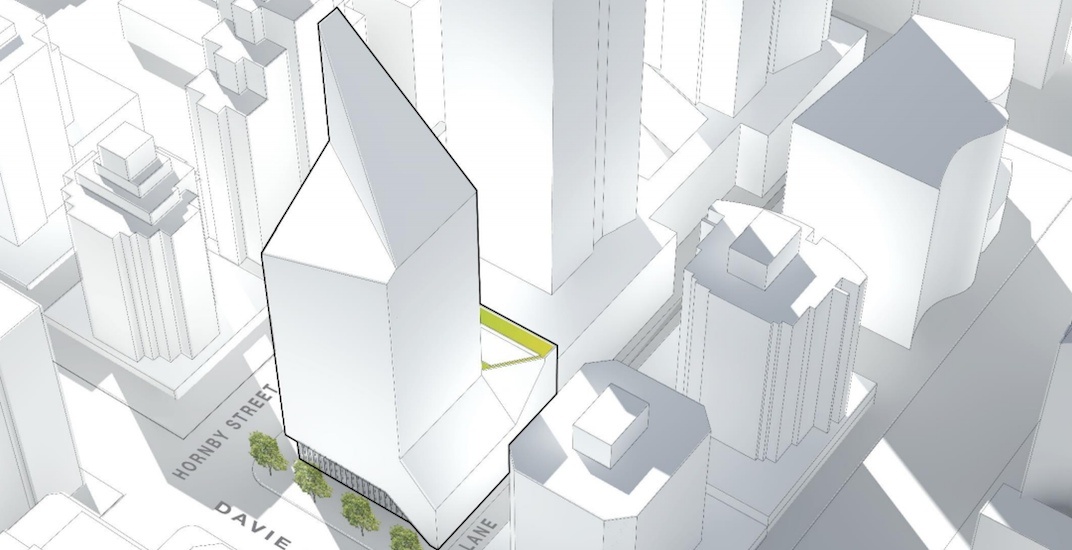 300-ft-tall, quartz-shaped white tower proposed for downtown Vancouver