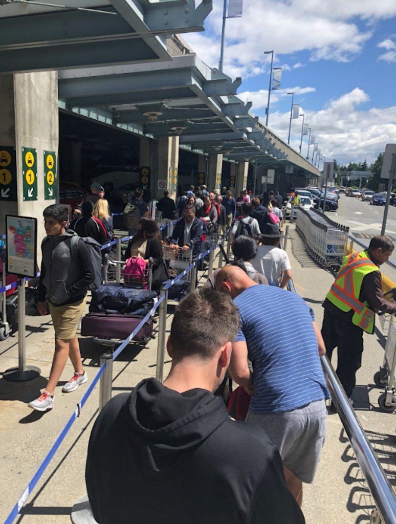 Vancouver International Airport crowding