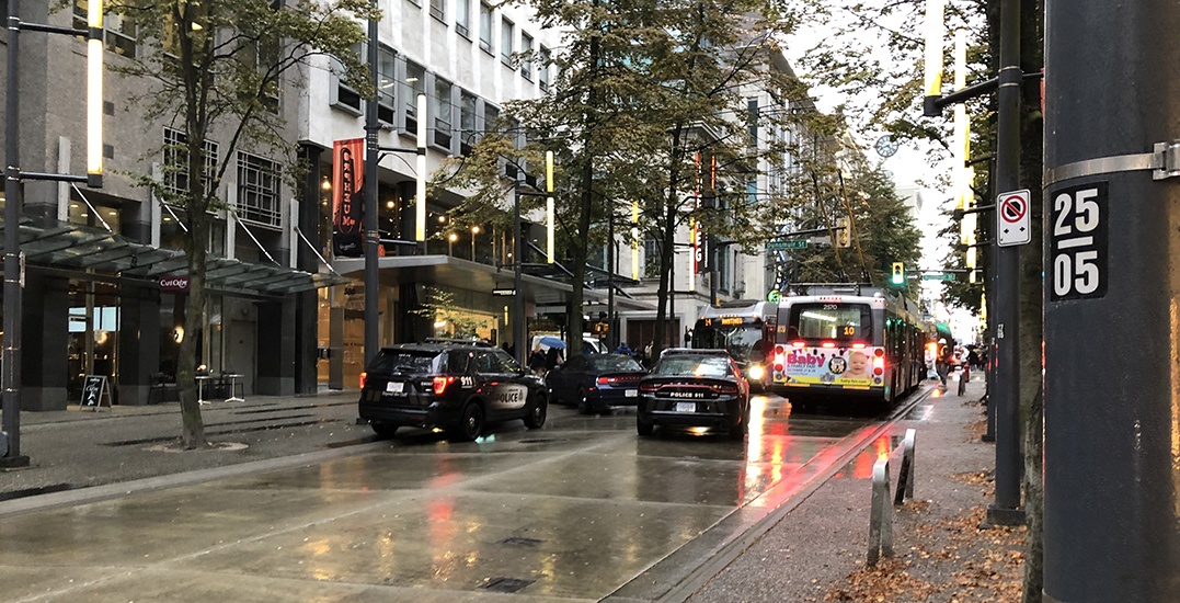 Major crash downtown causes havoc along Granville Street