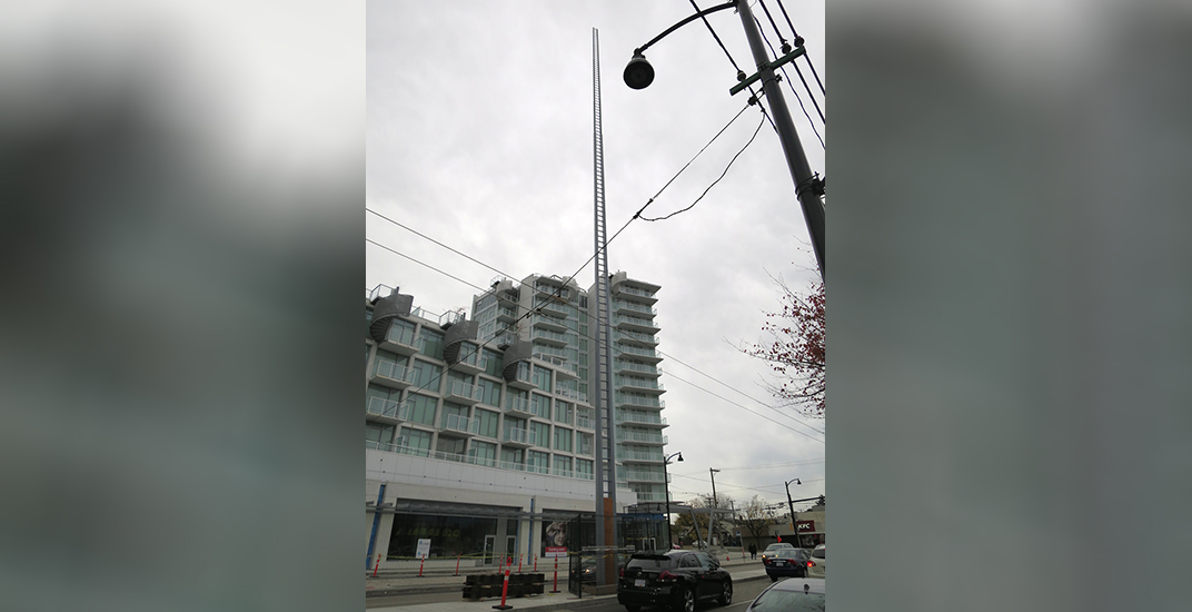 A 120-ft-tall 'ladder to nowhere' is Vancouver's newest public art piece