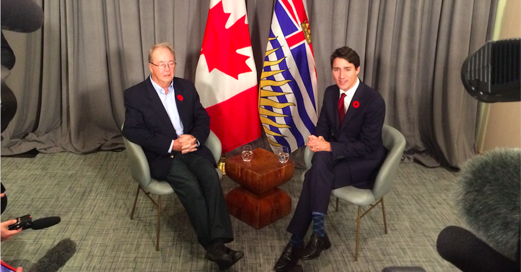 Surrey Mayor-elect Doug McCallum talks SkyTrain with Trudeau