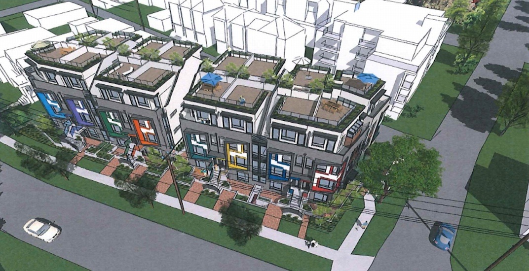 Colourful townhouses proposed for South Vancouver
