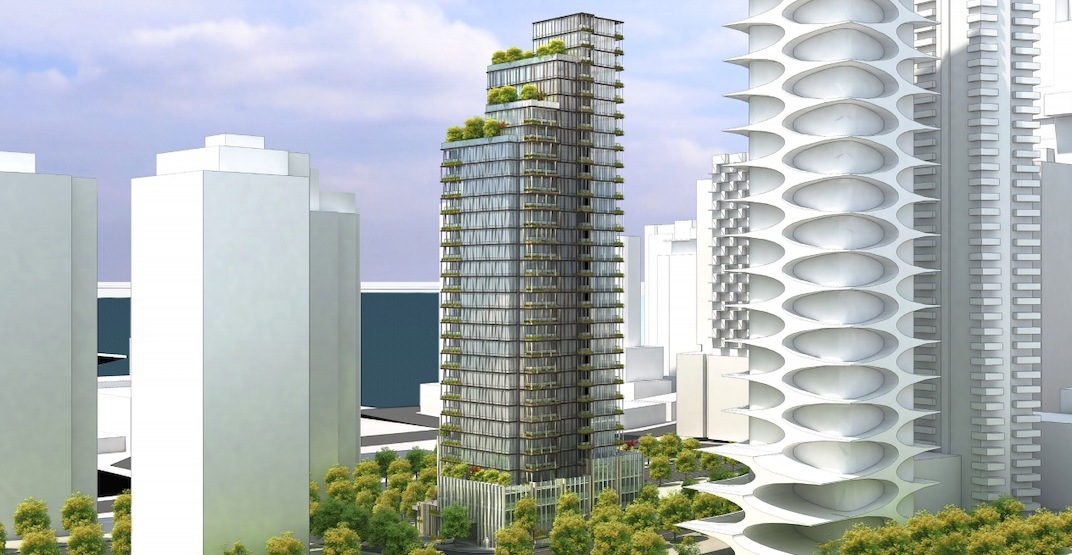 33-storey condo tower proposed for West Georgia Chevron site (RENDERINGS)