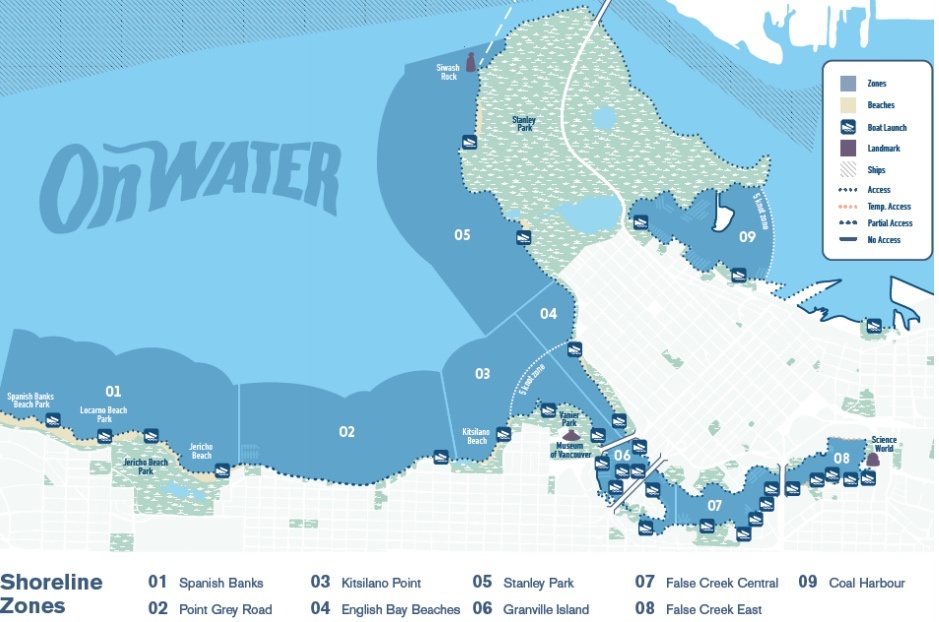 Vancouver On Water Strategy study area. (Vancouver Park Board)