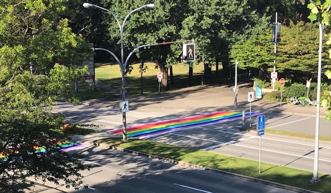 Richmond LGBTQ rainbow crosswalk