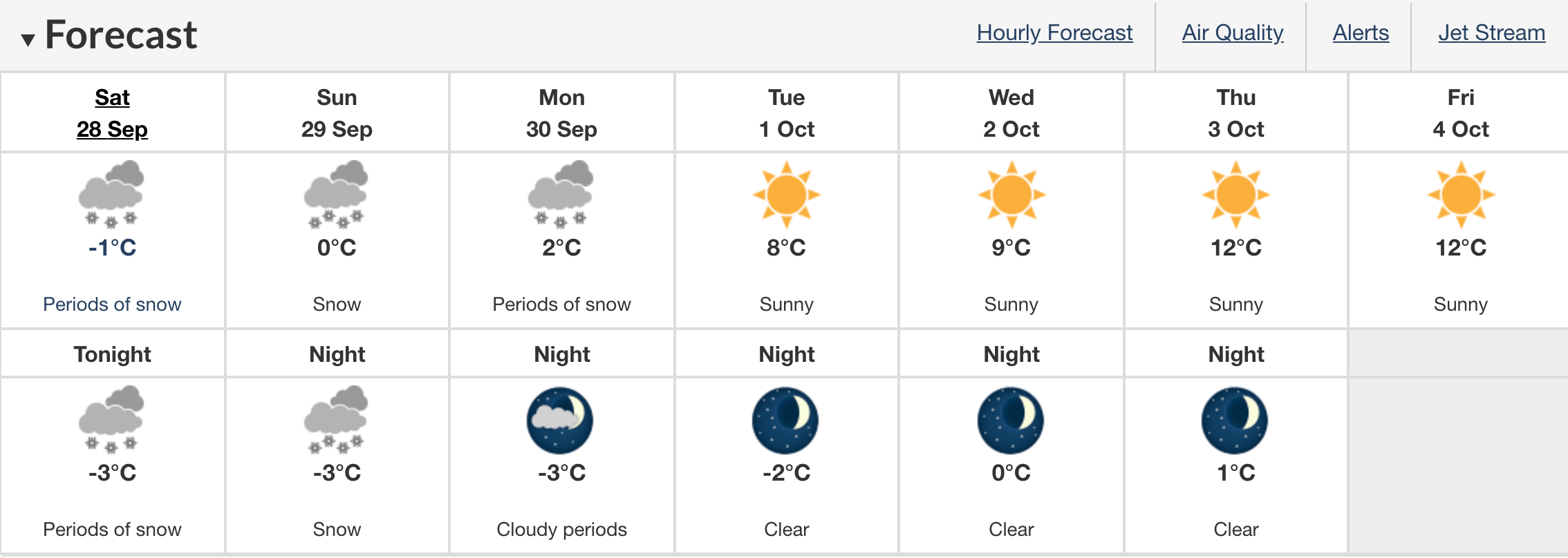 Calgary snow