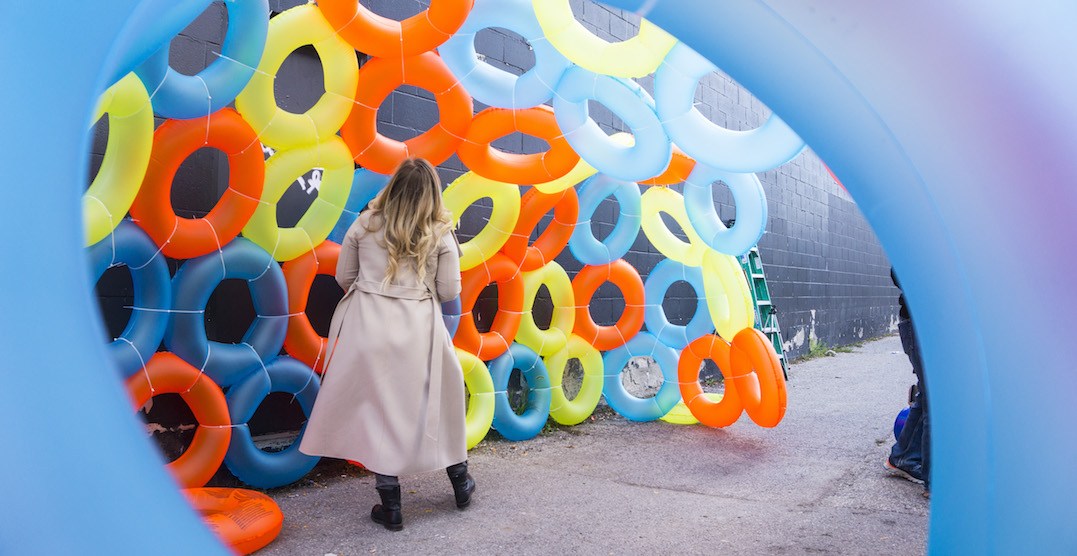 A free outdoor art exhibit has taken over this Toronto neighbourhood